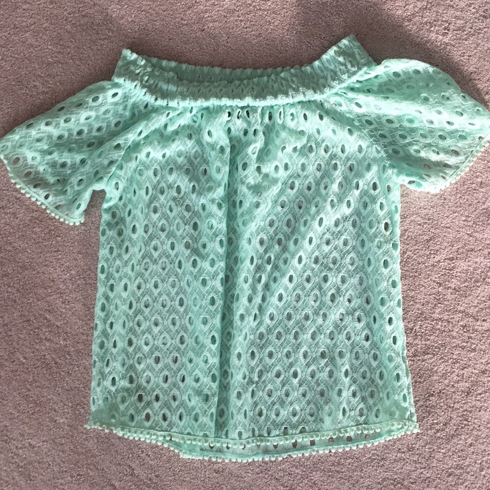 Eyelet Off-the-Shoulder Top